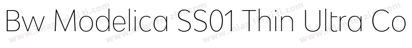 Bw Modelica SS01 Thin Ultra Condens字体转换